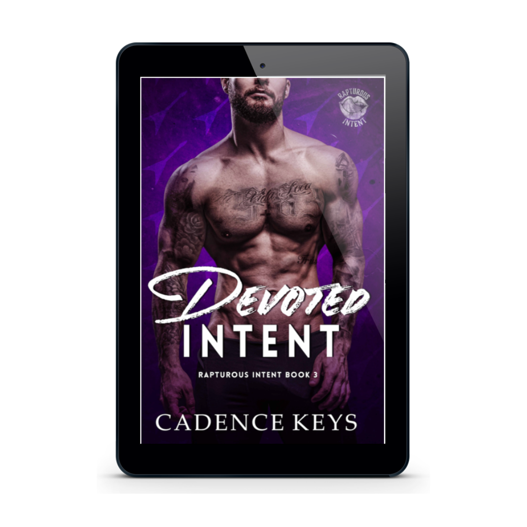ebook cover for devoted intent with man chest